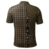 MacKenzie Hunting Tartan Polo Shirt - Lion Rampant And Celtic Thistle Style